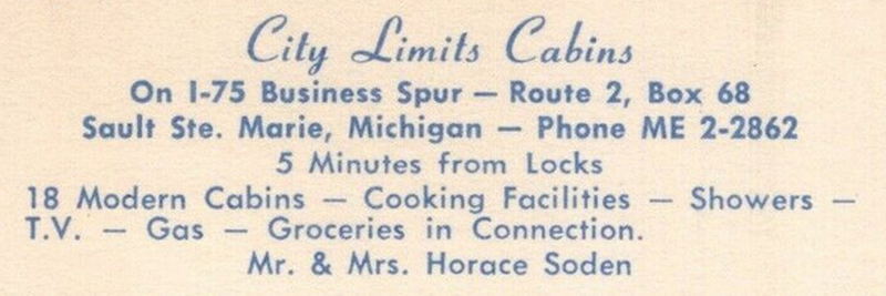 City Limits Cabins - Vintage Postcard (newer photo)